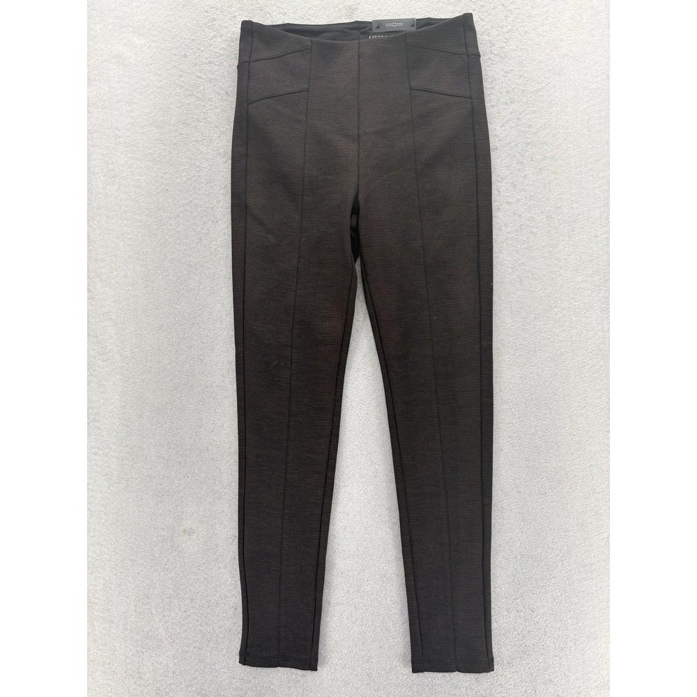 Liverpool Los Angeles Reese Seamed Pull On Leggings Womens 4/27 Brown Skinny NWT